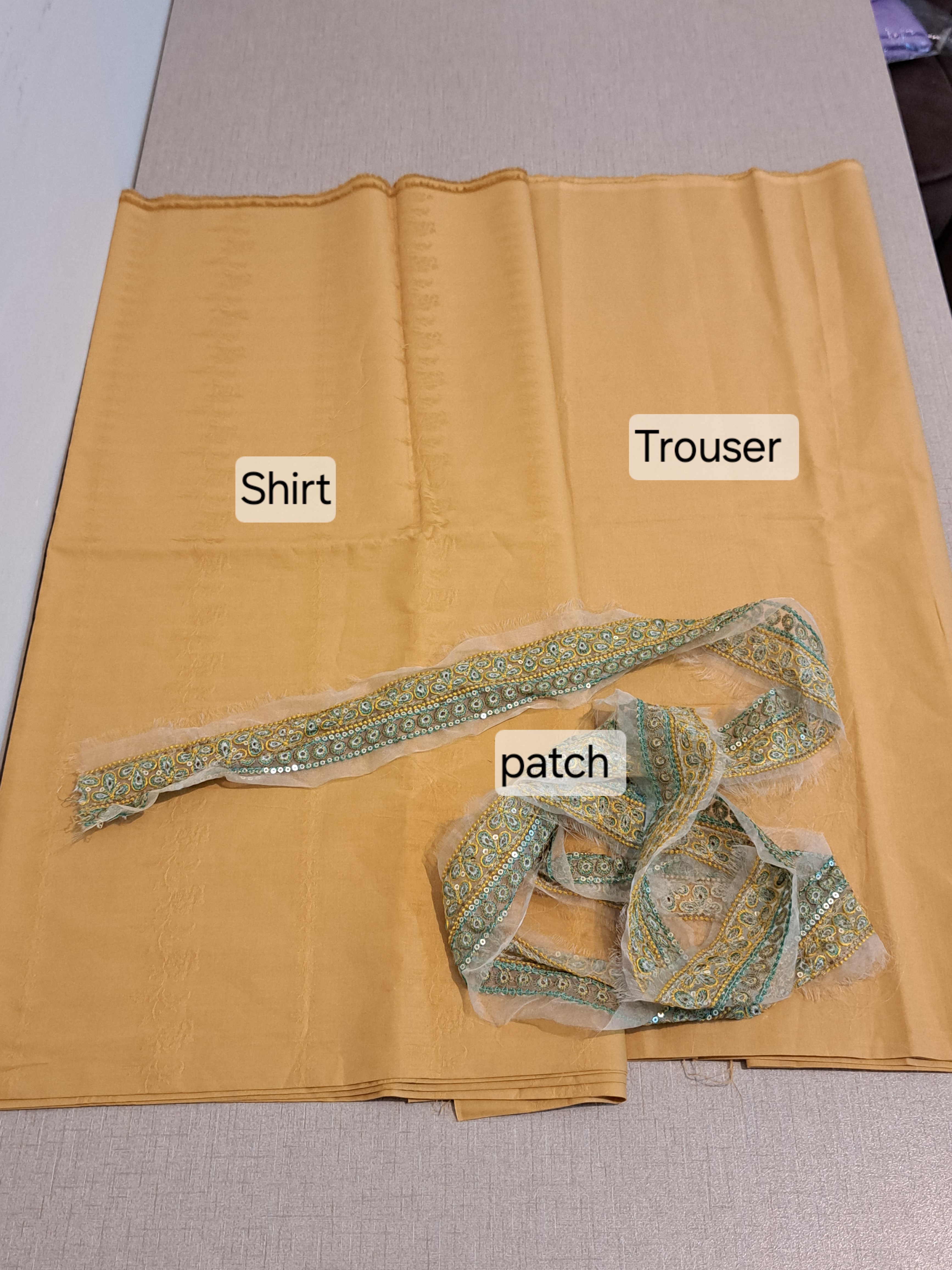 ZARA SHAHJAHAN Solids 2 piece Mustard
